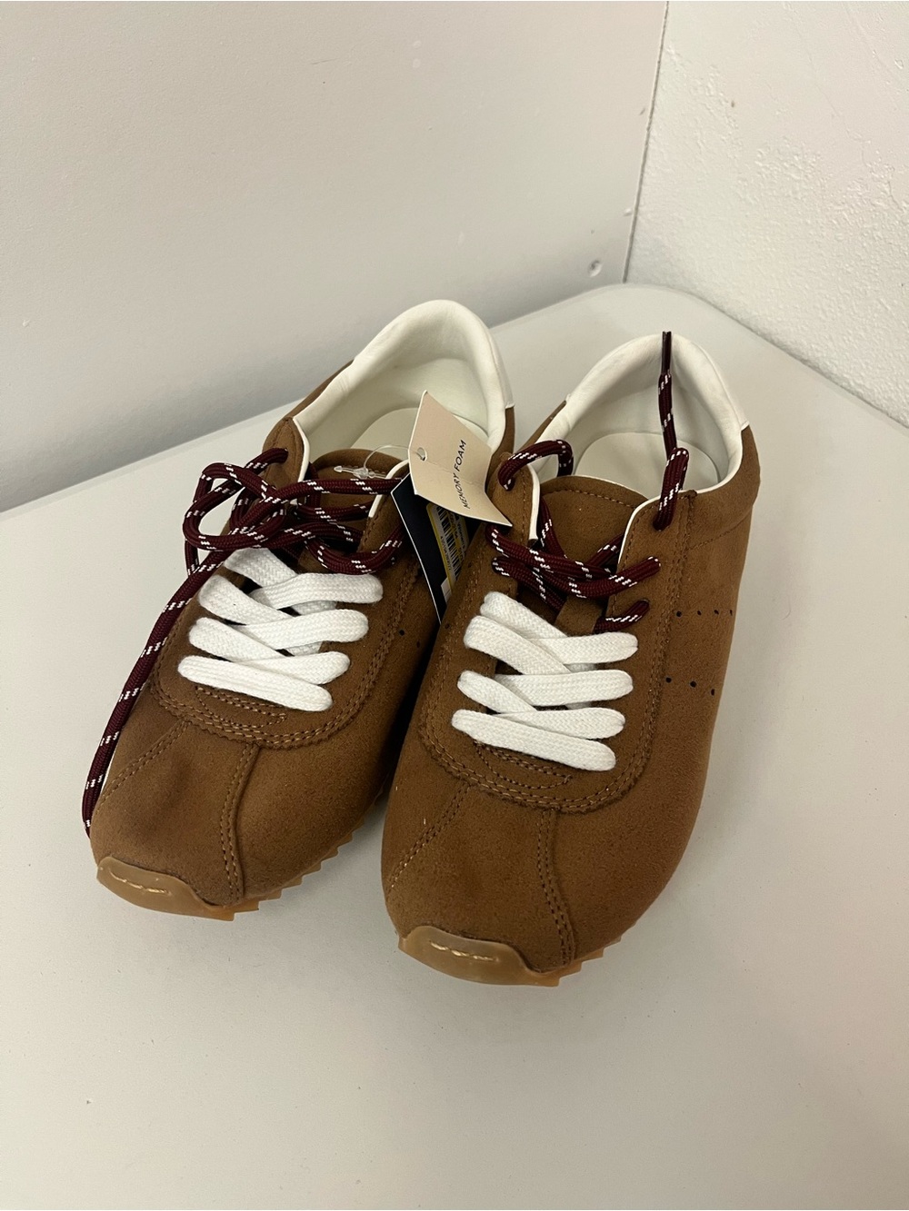 Universal Thread Brown Athletic Sneakers with White Laces